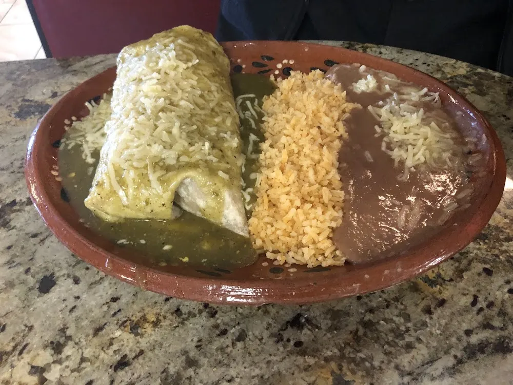 Burrito with Green Sauce